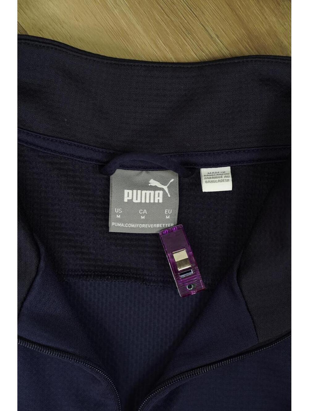 Puma DryCell Long Sleeve Athletic Pullover - Navy Blue,‎ Size M, activewear - Picture 4 of 7